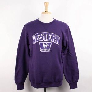 Western University Purple Mustangs Crewneck Sweater